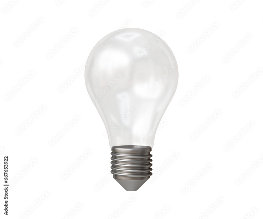 3D transparent glass light bulb. Creativity idea, business success, strategy concept. 3d illustration 3D transparent glass light bulb. Creativity idea, business success, strategy concept. 3d illustration