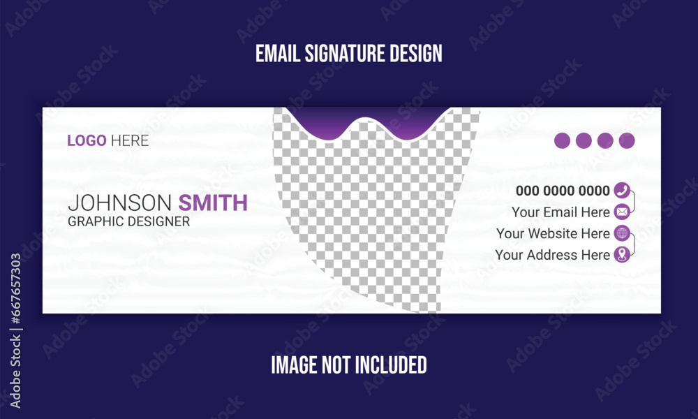 Fototapeta premium Modern and minimalist email signature or email footer template