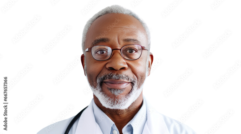 Portrait of a senior African American male doctor Portrait of a senior African American male doctor