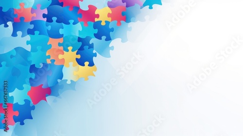 Autism Day themed background with free space for text