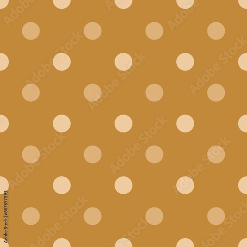  Polka Dots Pattern Repeat on beige Background