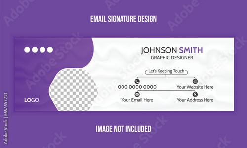 Modern and minimalist email signature or email footer template photo