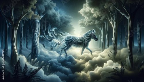 Spectral World: Zebra in a Shifting Forest