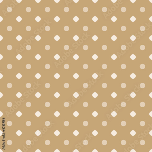 Beige Polka Dots Pattern Repeat Background