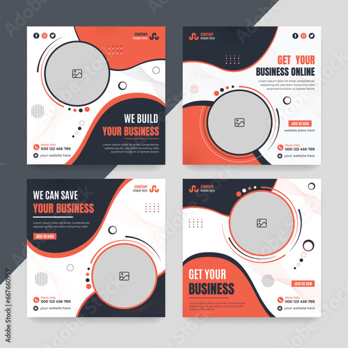 digital marketing agency and corporate social media post or business promotion template