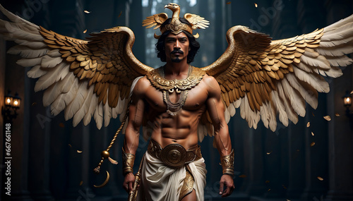 Hermes the god of travelers, merchants, shepherds, thieves, traffic, oratory photo