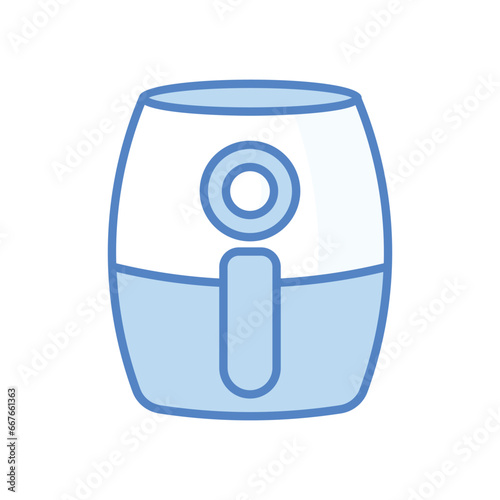 Air fryer icon isolate white background vector stock illustration