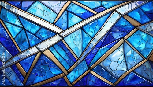 Stained Glass Texture of Sapphire Stone