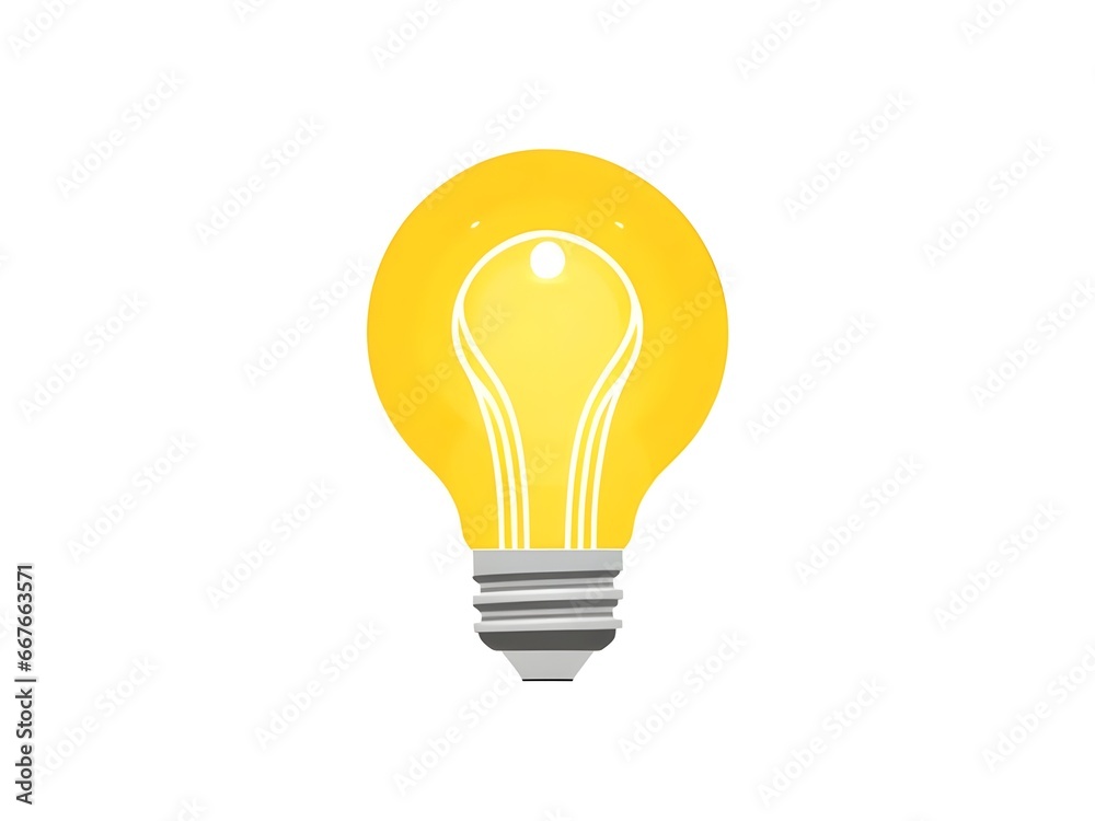 illustration of light bulb isolated on white illustration of light bulb isolated on white