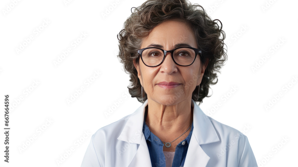 Portrait of a senior Mexican female doctor Portrait of a senior Mexican female doctor