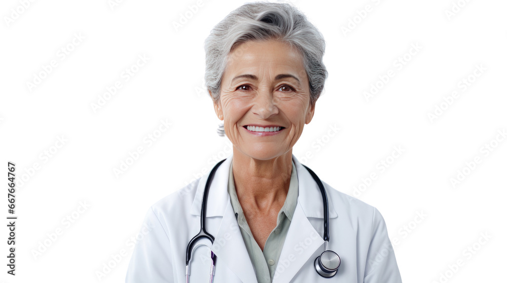 Portrait of a senior Mexican female doctor Portrait of a senior Mexican female doctor