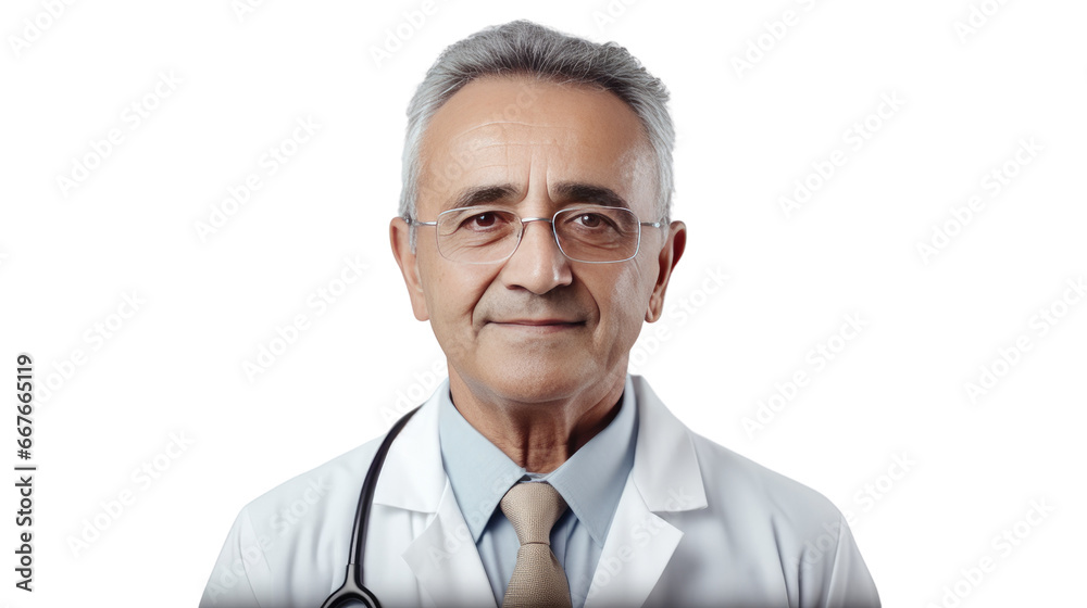 Fototapeta premium Portrait of a senior Caucasian male doctor