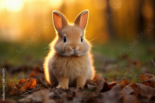 Distinctive Cute rabbit. Pet mammal. Generate Ai © juliars