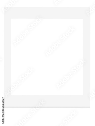 white photo frame white polaroid transparent background png for picture
