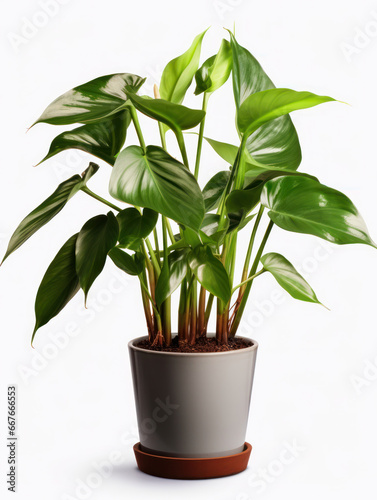 Philodendron Studio Shot Isolated on Clear Background, Generative AI