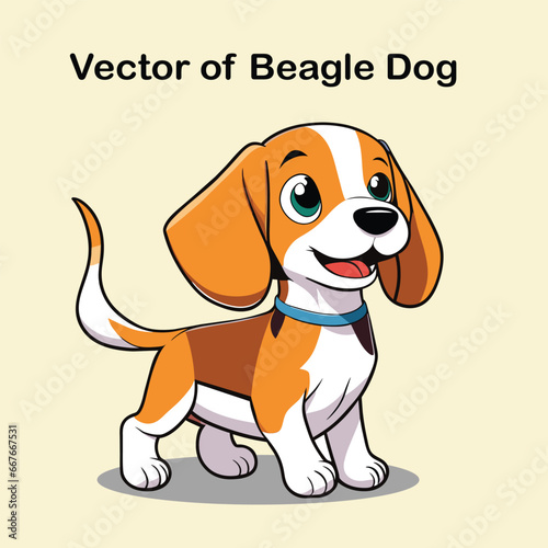 Vector of Beagle Dog