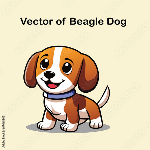 Vector of Beagle Dog