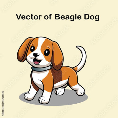 Vector of Beagle Dog