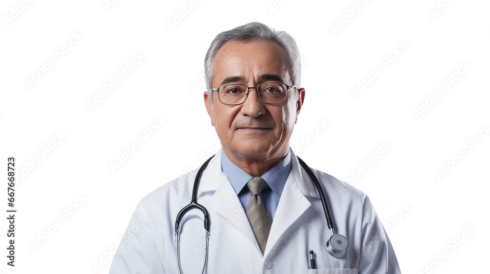 Fototapeta premium Portrait of a senior Caucasian male doctor