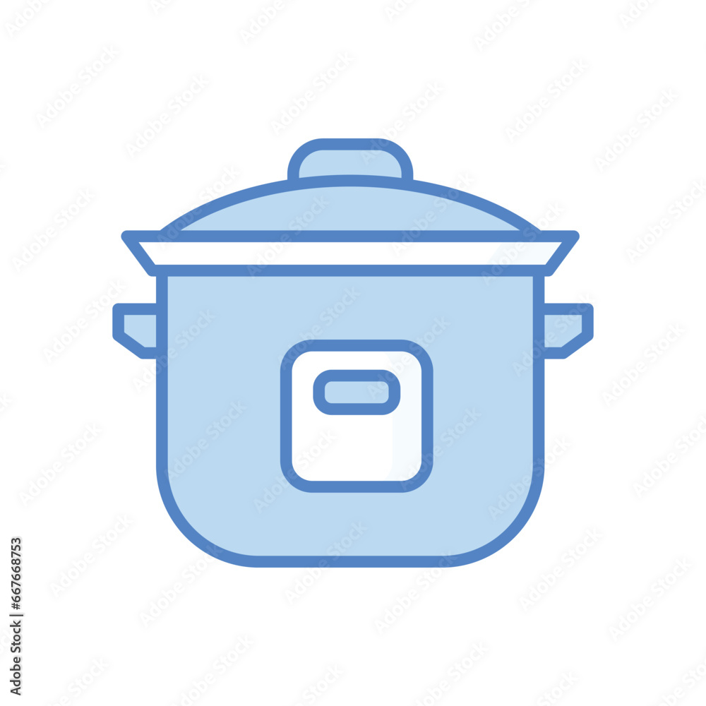 Crock pot icon isolate white background vector stock illustration Crock pot icon isolate white background vector stock illustration