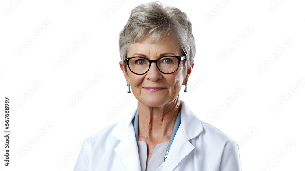 Portrait of a senior Caucasian female doctor