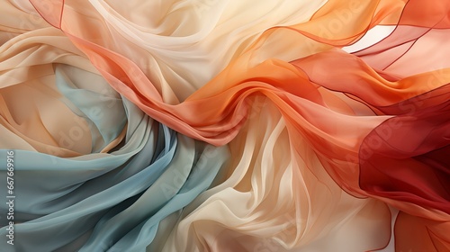 Fluidity in Motion: Waves of Silk Blend Warmth with Cool Elegance in Seamless Harmony
