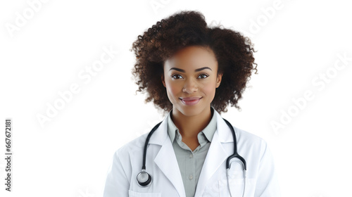Portrait of a young African American female doctor