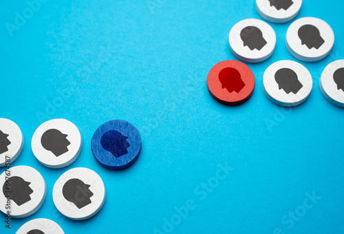 Fotografie Rivalry between two groups and leaders