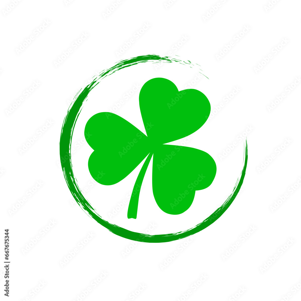 green clover logo with a simple design green clover logo with a simple design