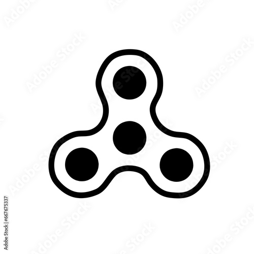 fidget spinner vector with flat design