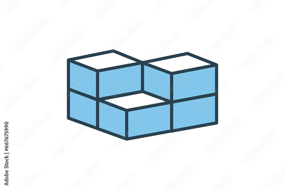 Stack Packages. Icon related to Delivery. Suitable for packaging. Flat line icon style. Simple vector design editable Stack Packages. Icon related to Delivery. Suitable for packaging. Flat line icon style. Simple vector design editable