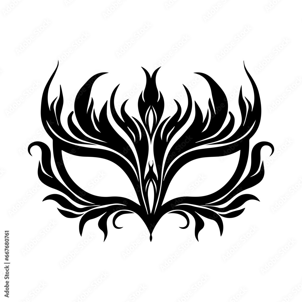 Filigree Masquerade Mask feathers element for carnival birthday party vector illustrator. Filigree Masquerade Mask feathers element for carnival birthday party vector illustrator.