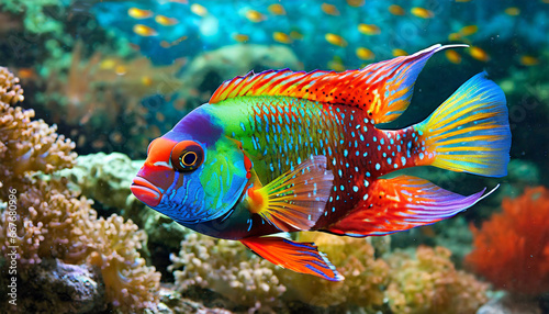 multicolored exotic fish