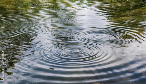 water ripples on the surface of a pond