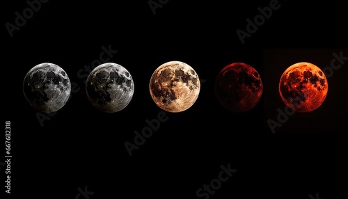 lunar eclipse ,process ,new year ,astronomical  phase  photo