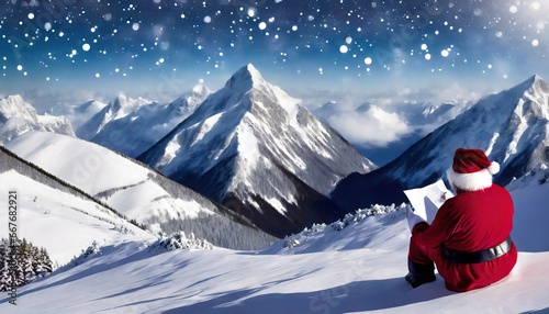 Natal, Papai Noel, Polo Norte,  céu azul cristalino