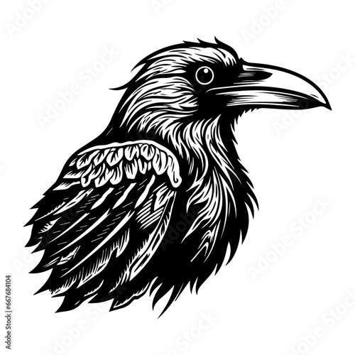 black raven bird in different poses cartoon crow design flat vector animal illustration isolated on white background.