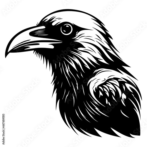 black raven bird in different poses cartoon crow design flat vector animal illustration isolated on white background.