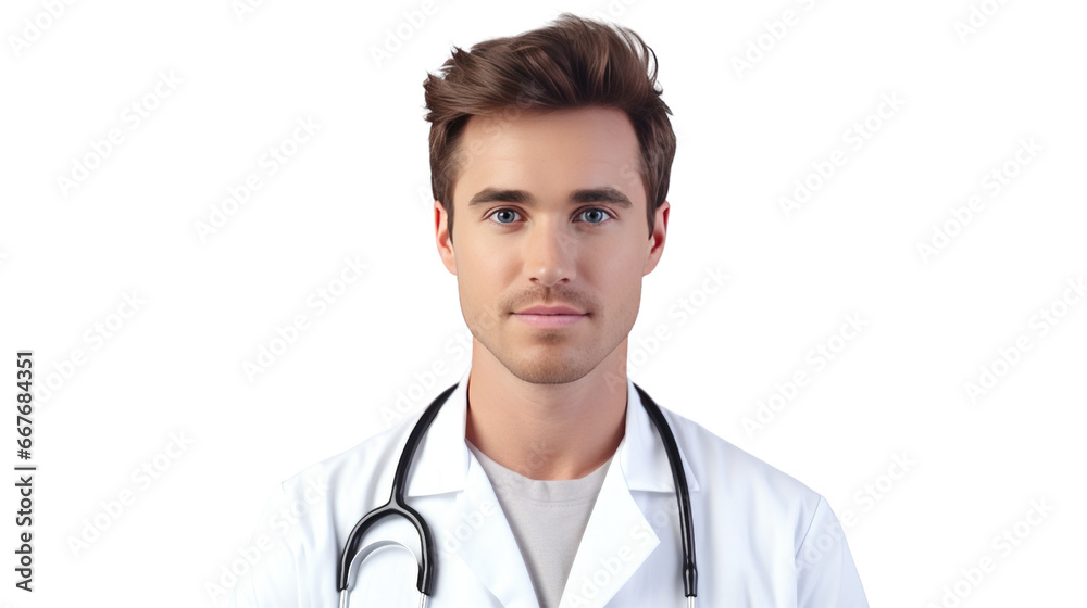 Portrait of a young Caucasian male doctor Portrait of a young Caucasian male doctor