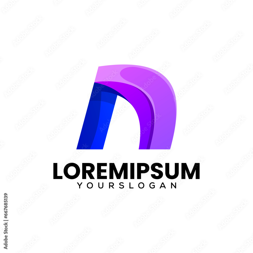 letter n colorful icon logo design letter n colorful icon logo design