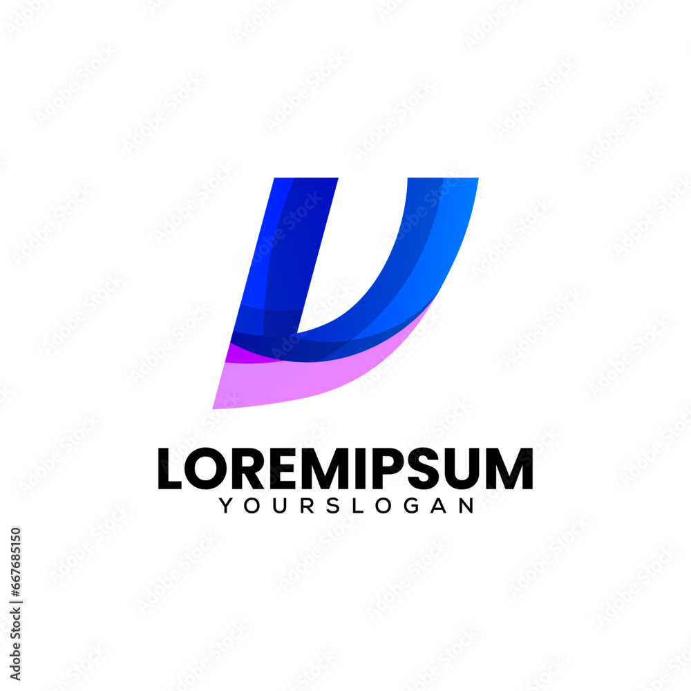 letter v colorful icon logo design letter v colorful icon logo design