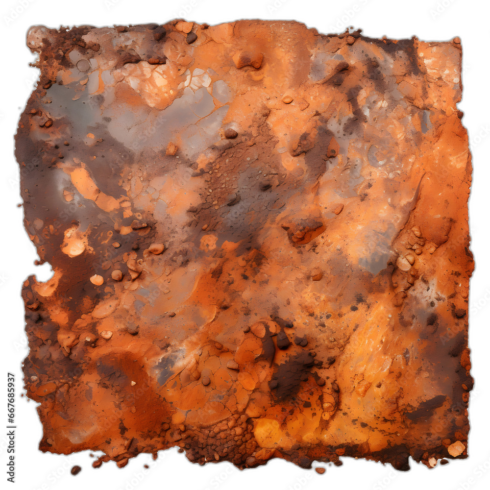 corrosion isolated on transparent or white background, png