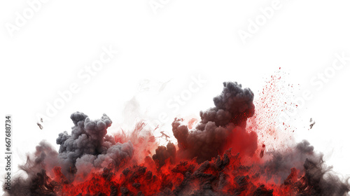 color smoke isolated on white