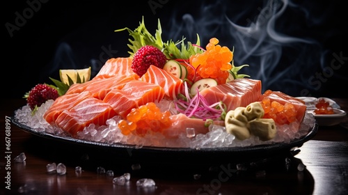 delicious Fresh cold sashimi japanese food