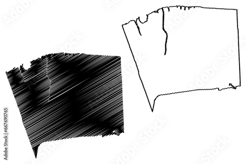 Stede Broec municipality (Kingdom of the Netherlands, Holland, North Holland or Noord-Holland province) map vector illustration, scribble sketch map