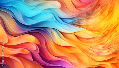 Vibrant Colors and Beautiful Abstract Waves Background