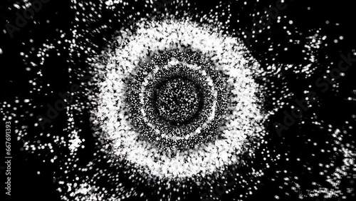 Abstract Background Black And White Bubbling Circles 23
