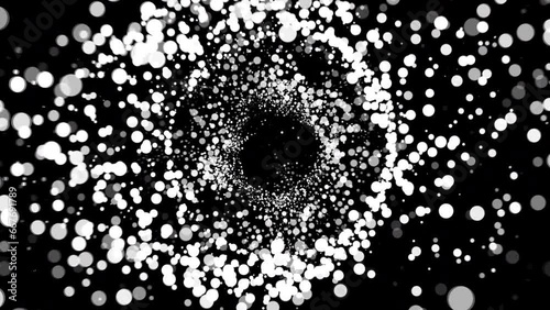 Abstract Background Black And White Bubbling Circles 20