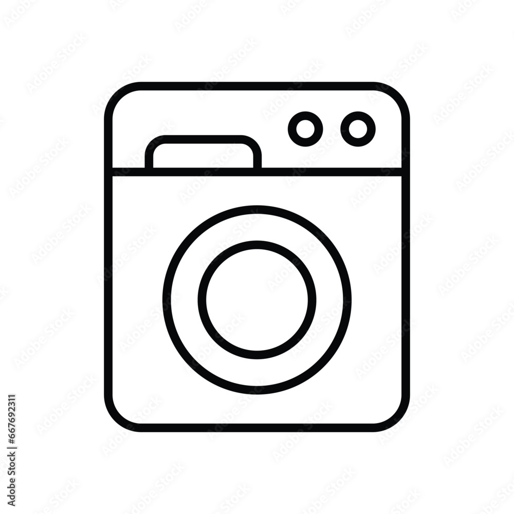 Dryer machine icon isolate white background vector stock illustration Dryer machine icon isolate white background vector stock illustration