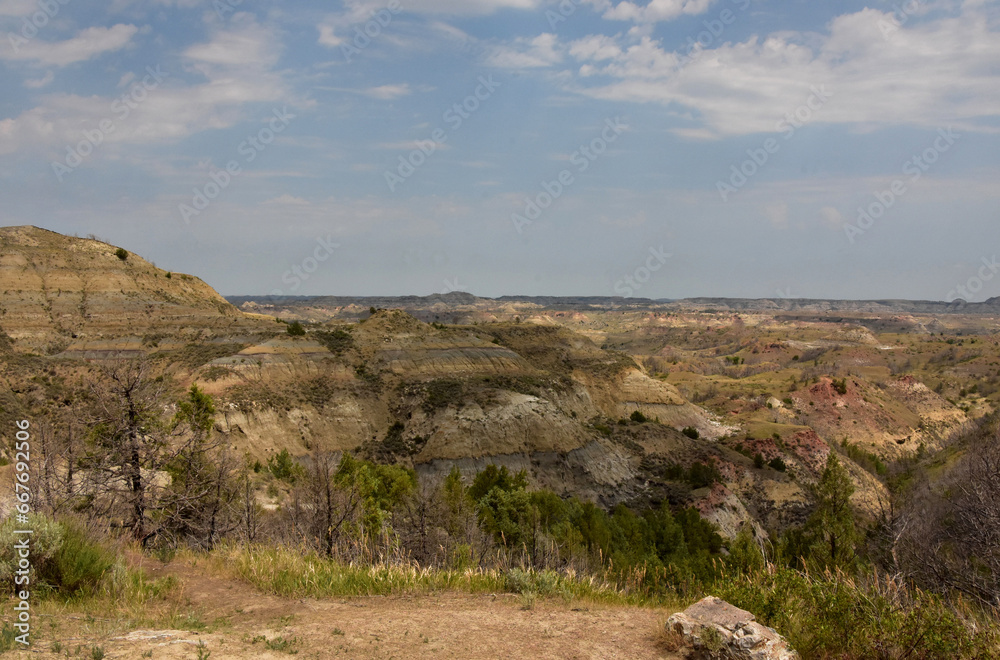 Rolling Hills in the Badlands in North Dakota